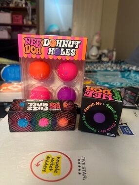 NeeDoh 3-In-1 Variety Bundle • Classic Glob Fuzz Donut NIB